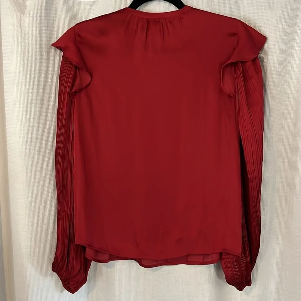 Anthropologie Dolan Burgundy Red Sloane Blouse NWT Size Small - Image 7