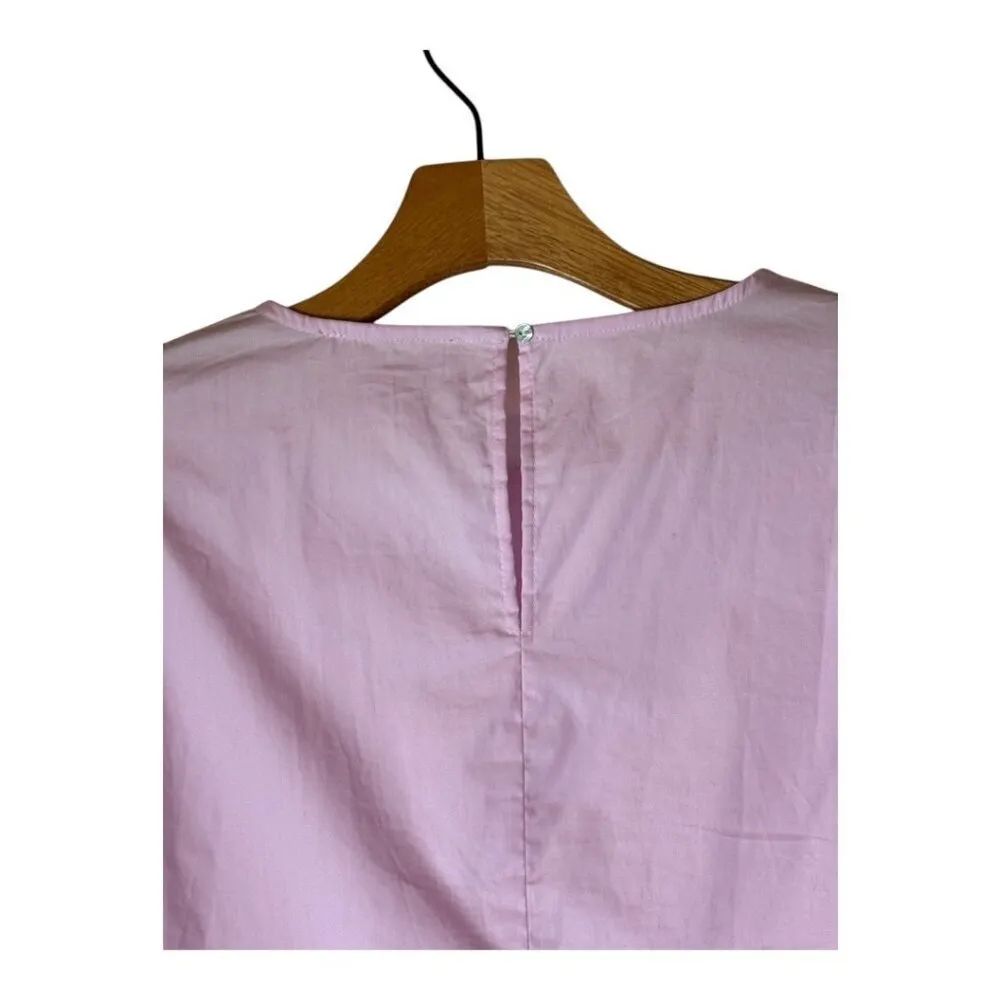 Philosophy Shirt Women XS Pink Cotton Pretty‎ In Pink Pearl Bell Sleeve Top - Image 4