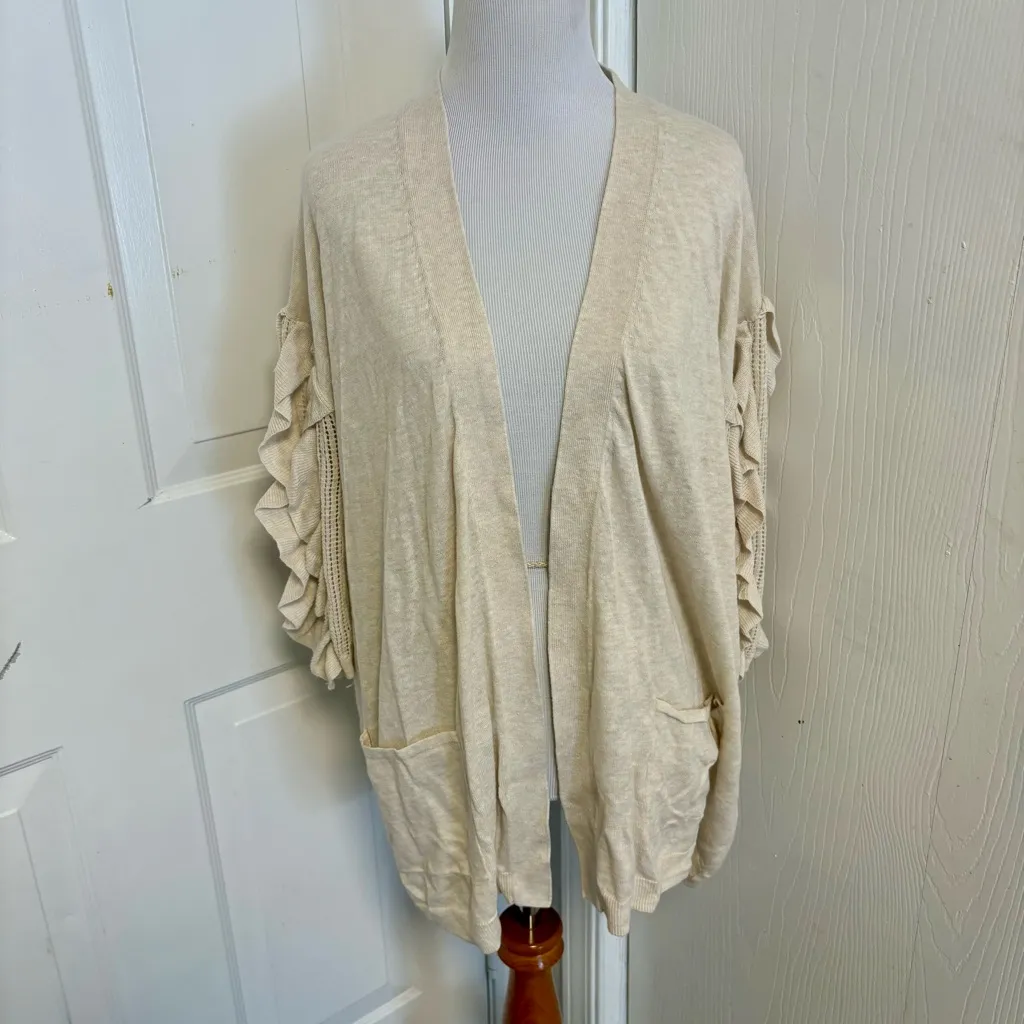 Rachel Parcell Ruffle Sleeve Cardigan* - Image 6