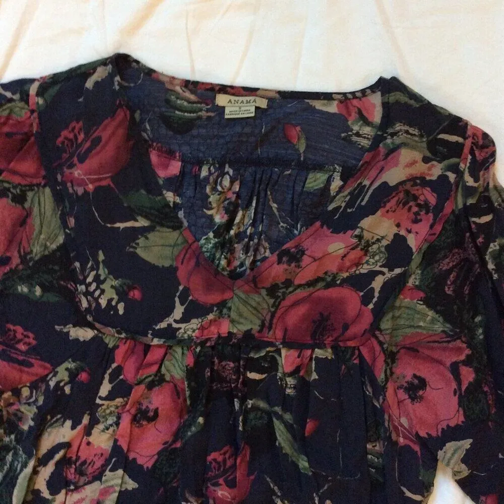 Anthropologie EUC Vintage Anama Multicolor Floral Blouse - Size S - Image 6