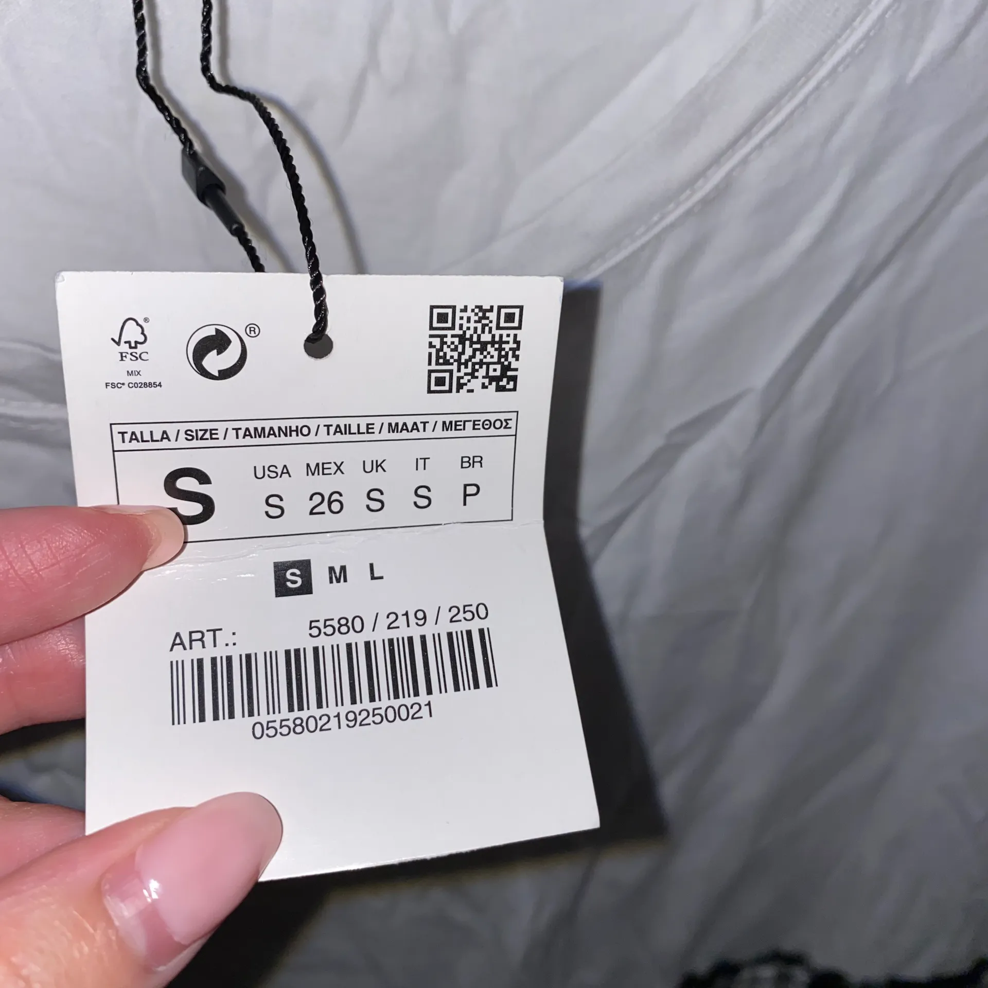 NWT  Asymmetrical Black/White Crew Neck Combined Checked T-Shirt 5580/219 S - Image 11