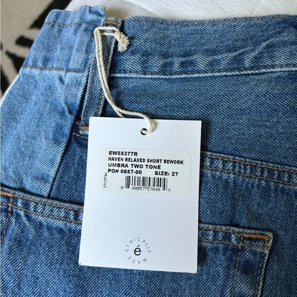 NWT Etica Haven Relaxed Short Rework in Umbra Two Tone Blue Size 27 - Image 6
