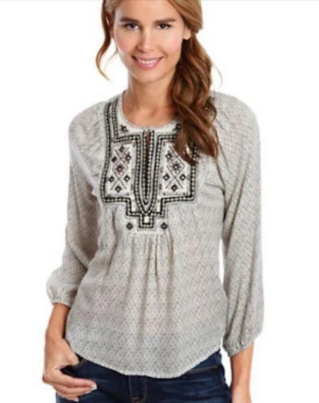 Lucky Brand Lilah Mirror Embroidered Tunic - Image 3