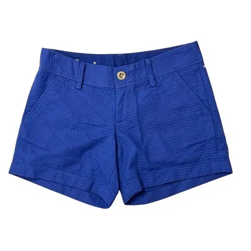 Lilly Pulitzer 22119 Callahan Short Textured Bomber Blue 4.5" Shorts‎ sz 0 NWT - Image 2