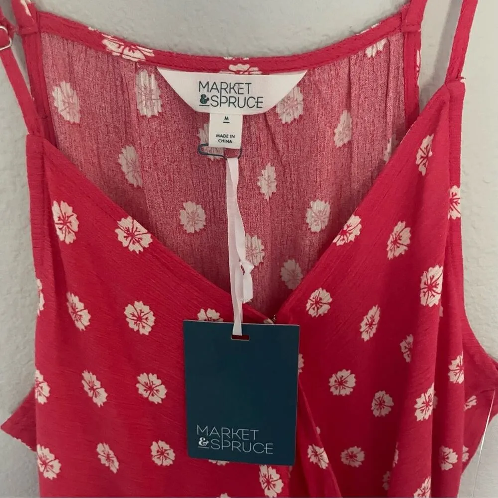 Market & Spruce Summer Crinkle Dress NWT Liliana Surplice - Image 2