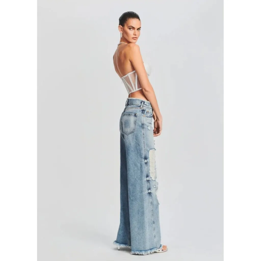 retrofete Lex Bustier Embellished Top White Womens Size Medium - Image 3