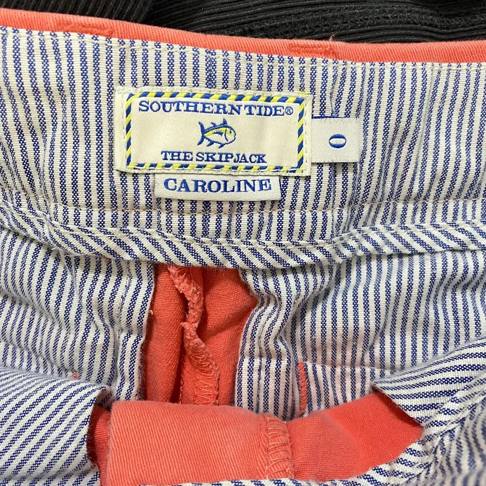 Southern Tide Women's Coral Pink Caroline Low Rise Preppy Casual Shorts Size 0 - Image 5