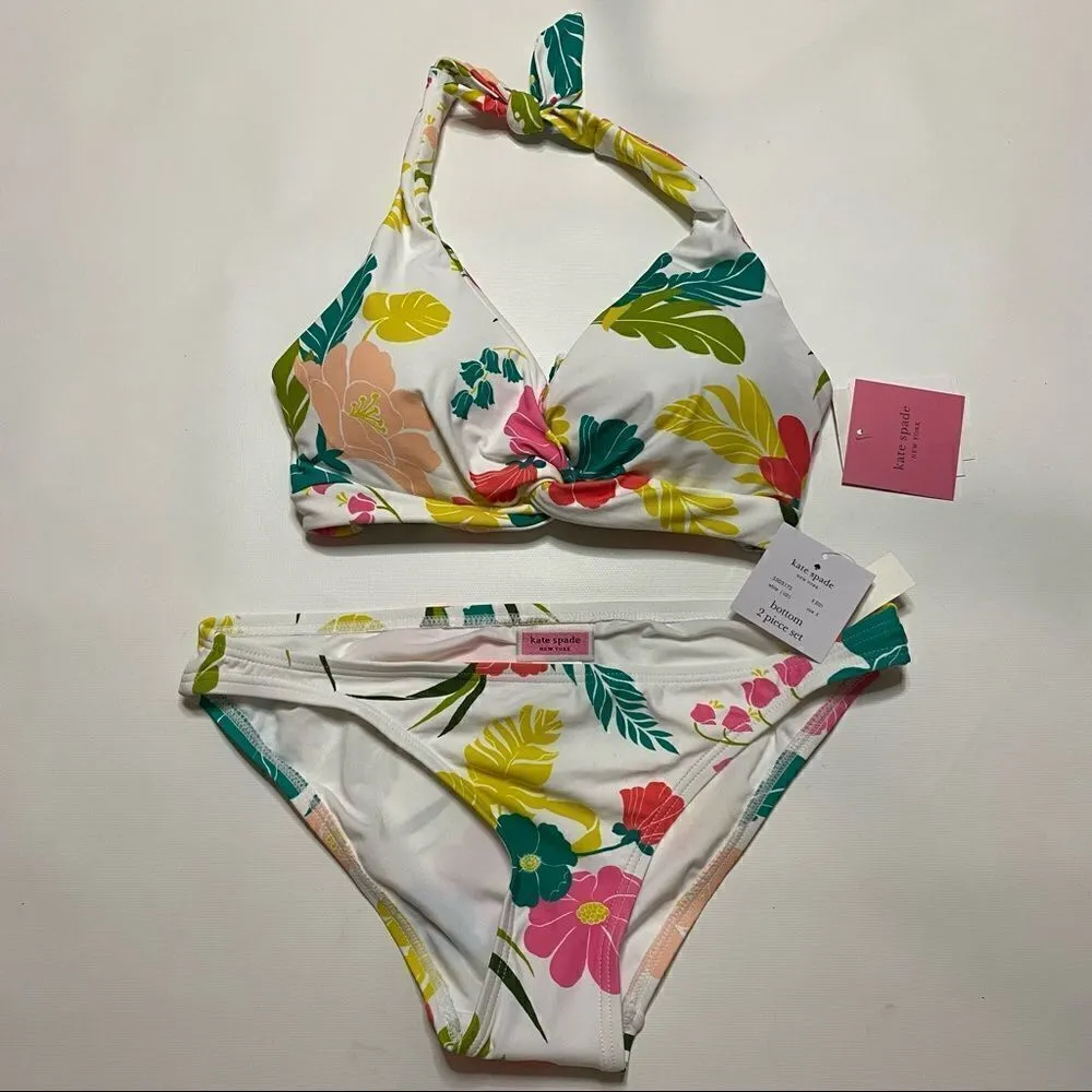 NWT Kate Spade Knotted Halter Bikini Size small - Image 8