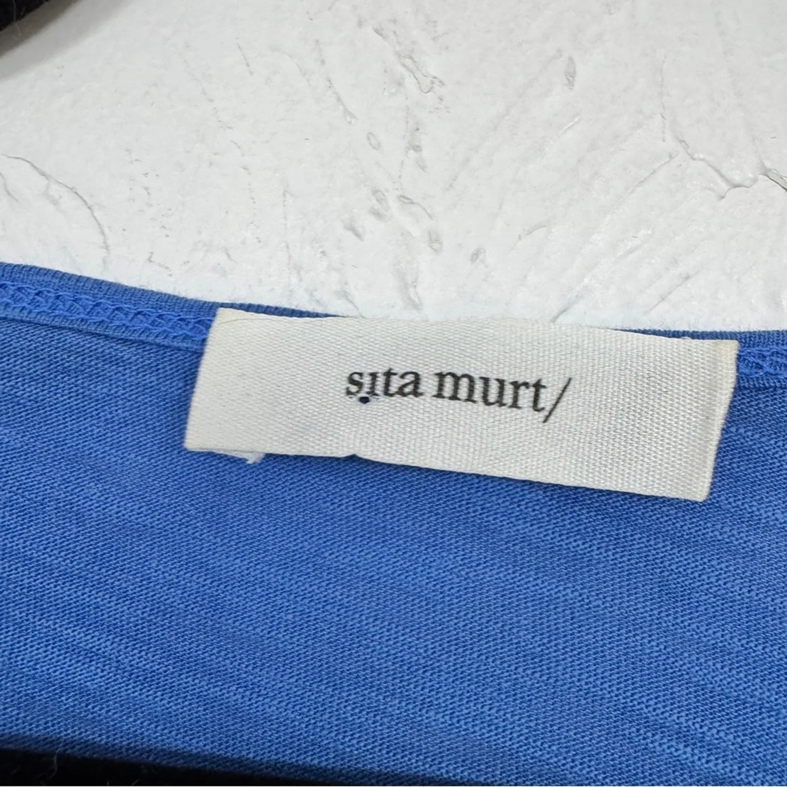 Sita Murt Blue Cotton Short Sleeve Tee Shirt Womens M Natural Fibers Comfort Top Size M - Image 3