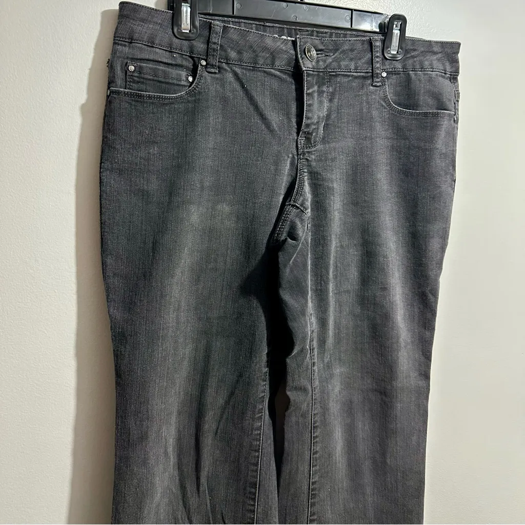 DKNY Women's Boot Cut Jeans - Charcoal Black (630) - Image 2