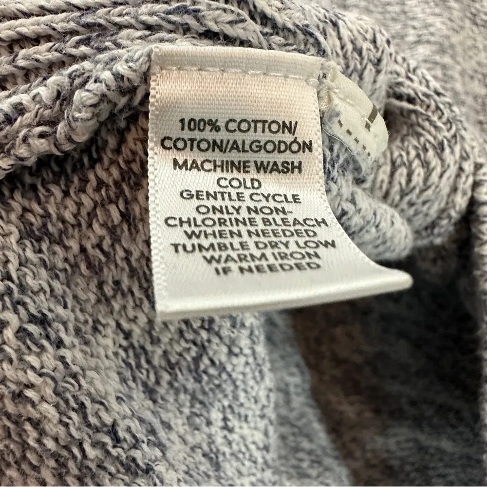 Lou and Grey Heathered Slate Blueish Grey and White Cotton Sweater - Image 8