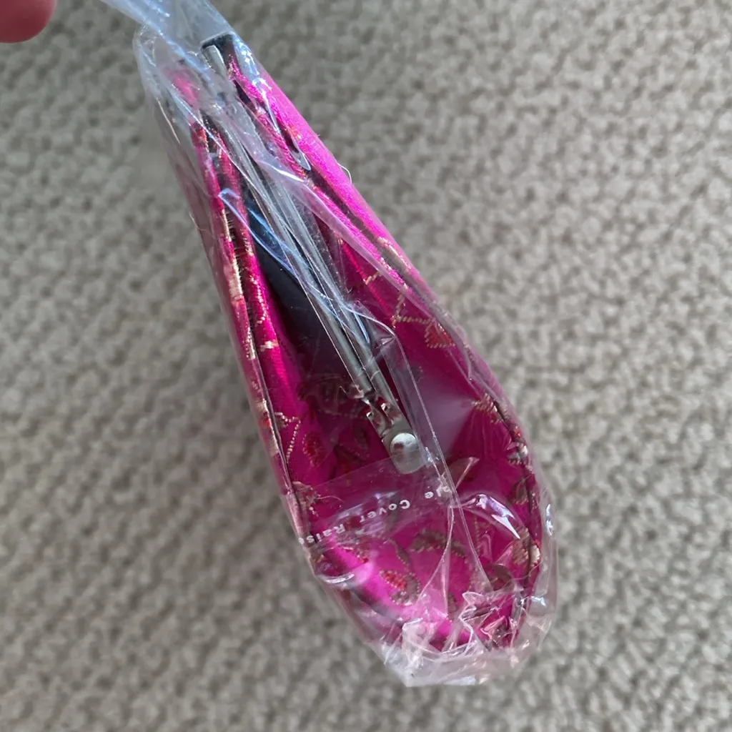 NEW Vintage Kiss Lock Hot Pink Accordion Style Hard Case Snap Close Wallet 2005 - Image 6