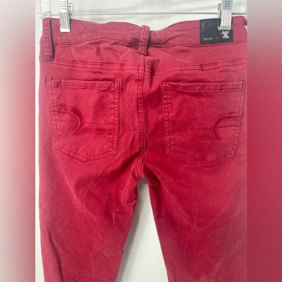 American eagle outfitters super stretch red color size‎ 4 - Image 6