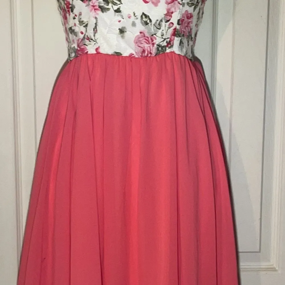 Fashion Magazine Strapless Asymmetrical Dress Jr M - Image 5