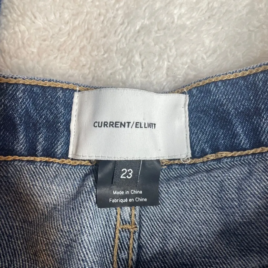 CURRENT ELLIOTT 23 Blue Jeans Straight Leg Slight Flare‎ Denim High Waist Ankle - Image 4