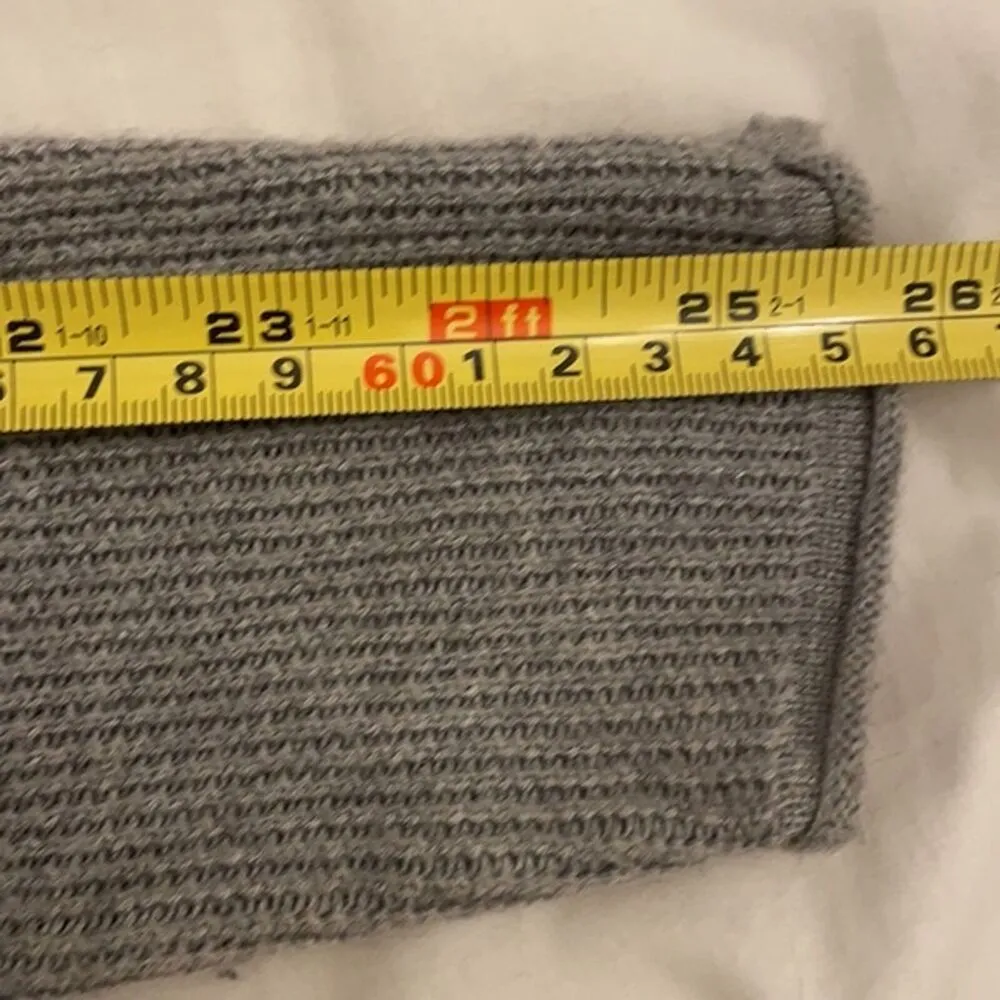 Joan Vass Soft Gray Knit Cashmere Blend Pullover Sweater Womens Size Small - Image 6