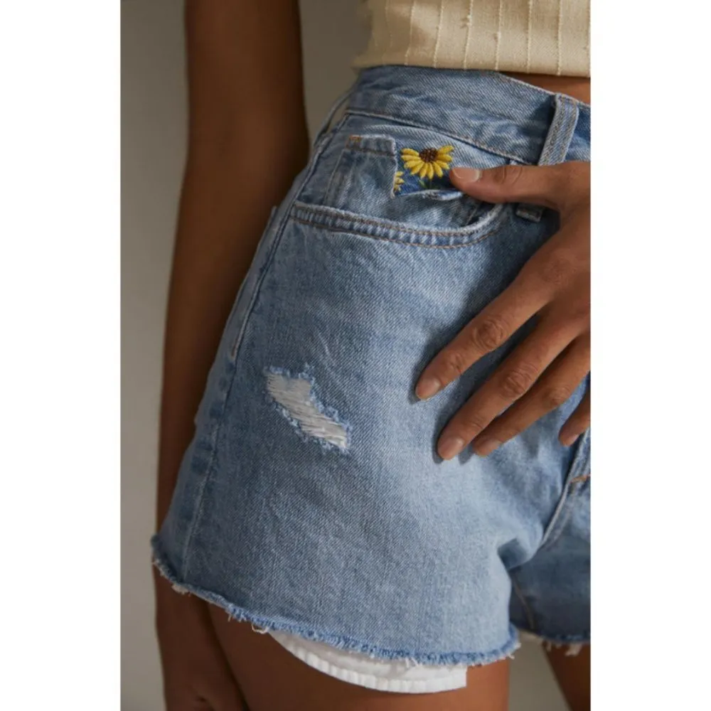 💕FAVORITE DAUGHTER💕 The Juni High Waist Cutoff Denim Shorts ~ Brooklyn 31 NWT - Image 9