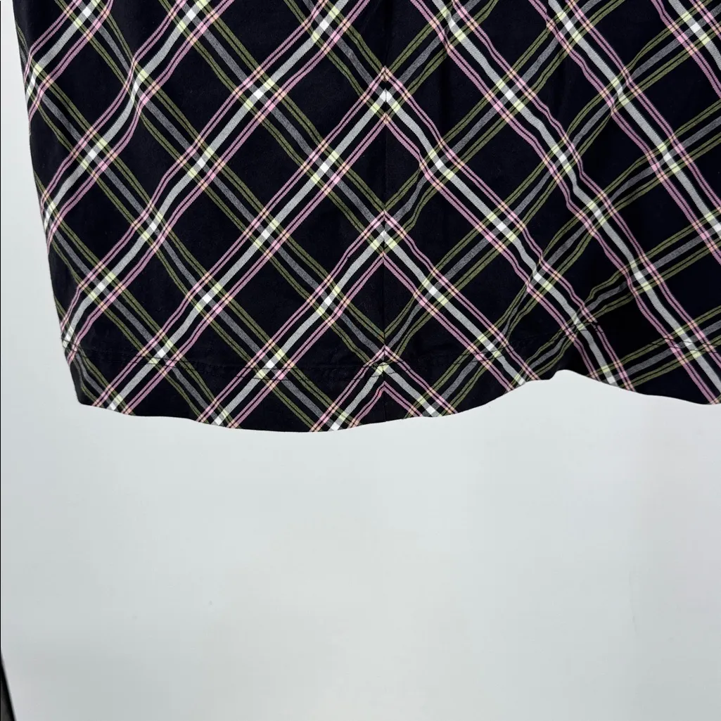 Liz Claiborne Black Pink Plaid Women's Skorts 12 preppy academia casual mini - Image 8