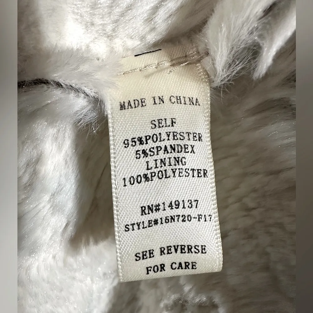 Altar'd State Suede Faux Fur Vest Jacket brown open front size Medium - Image 5