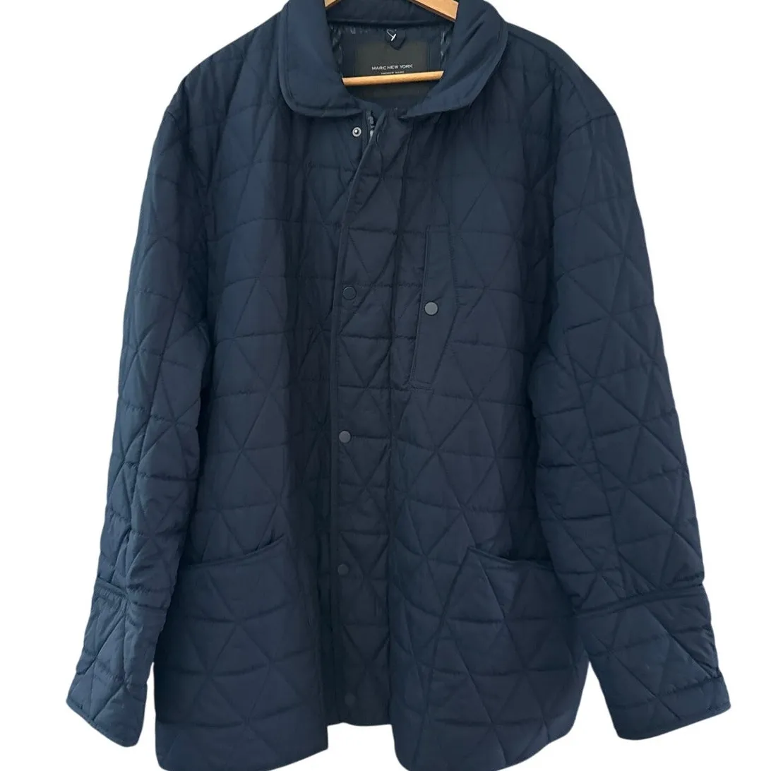 Marc New York Plus Packable Quilted Puffer Field Jacket Navy Blue Size 2X - Image 2
