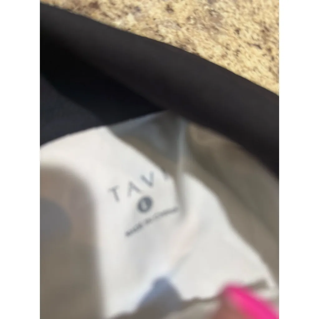 Women's TAVI White Black Collared Crop Top Size L Size L - Image 7