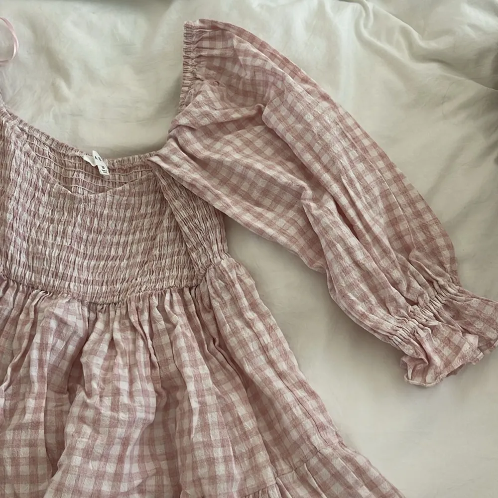 Mable Pink Gingham Dress Size M - Image 3