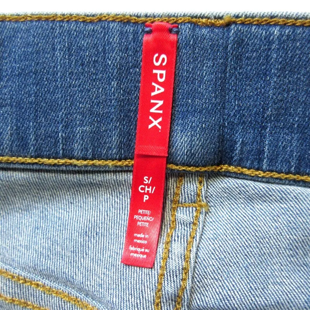 NWT SPANX 20407Q Seamed Front Wide Leg in Vintage Indigo Pull-on Jeans S Petite - Image 4