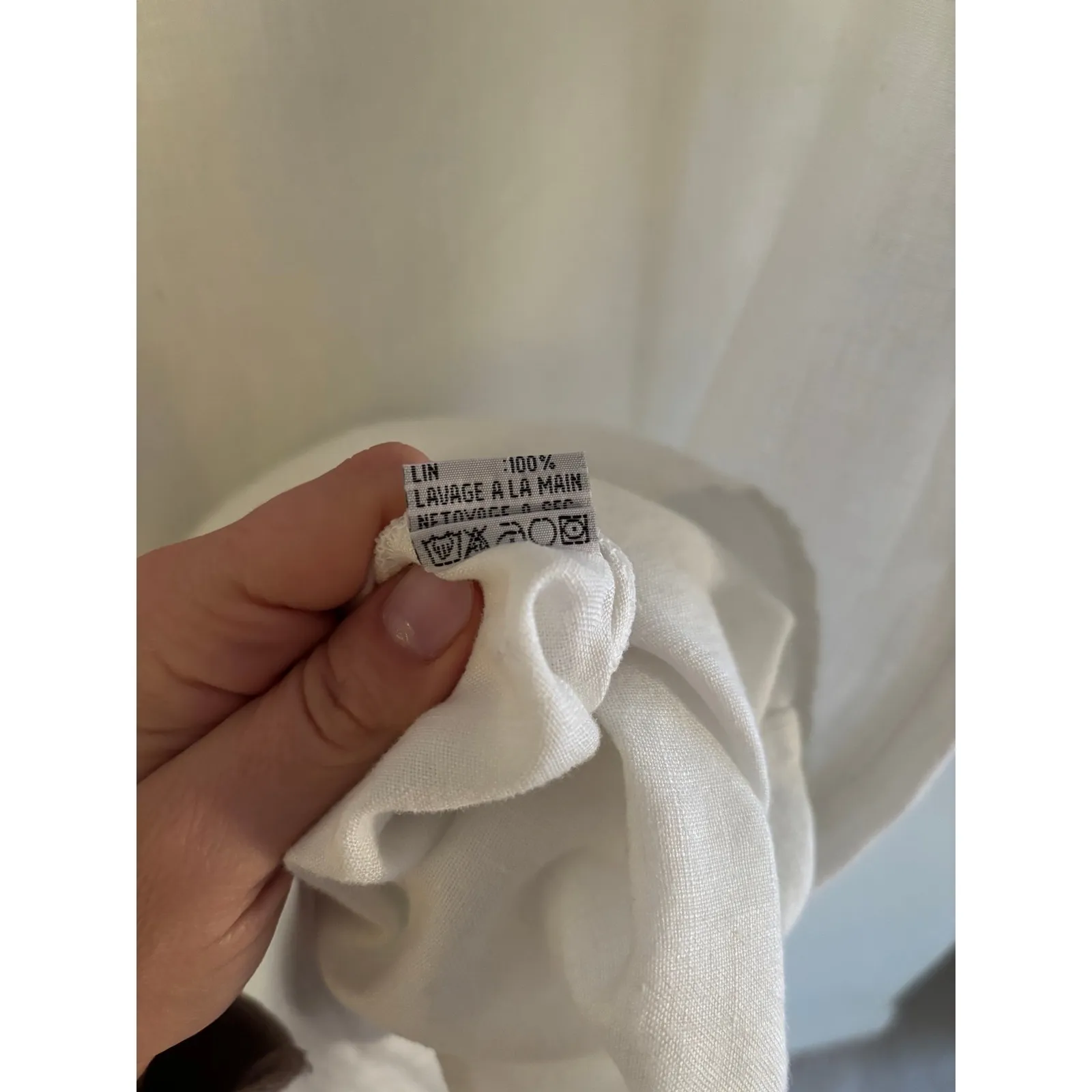 Dune Dress Womens 10 White Linen Midi Beachy Preppy Coastal Resort Luxury - Image 4