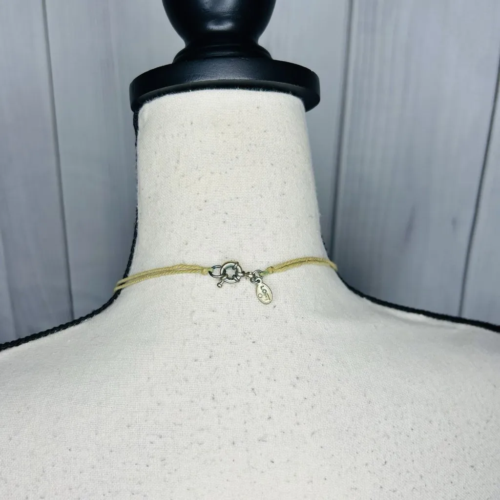 Ann Taylor Loft 23” Beaded Necklace Twine Chain Tasseled - Image 5