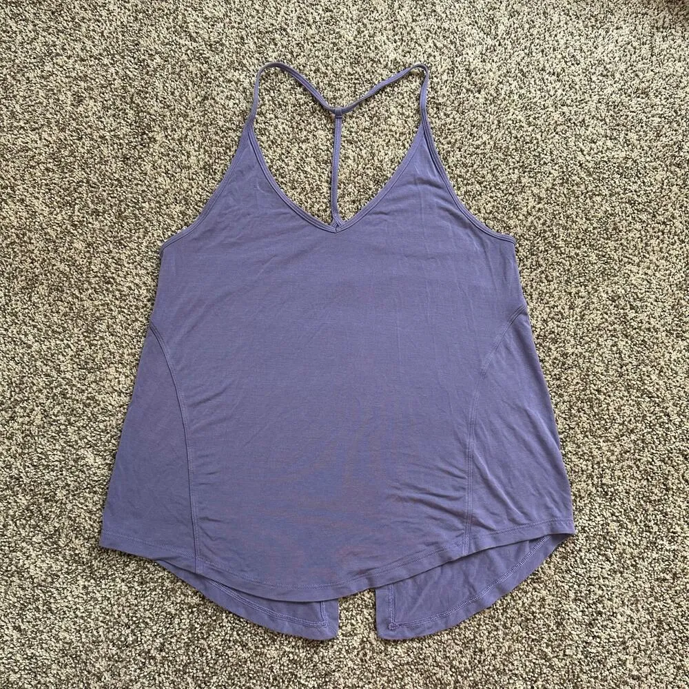Lululemon purple sleeveless tie back spaghetti strap tank top - Image 6