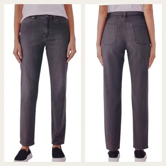 Eileen Fisher Org Cotton Blend Skinny Jean/Pant GUC $178 size 10  J1249 - Image 2