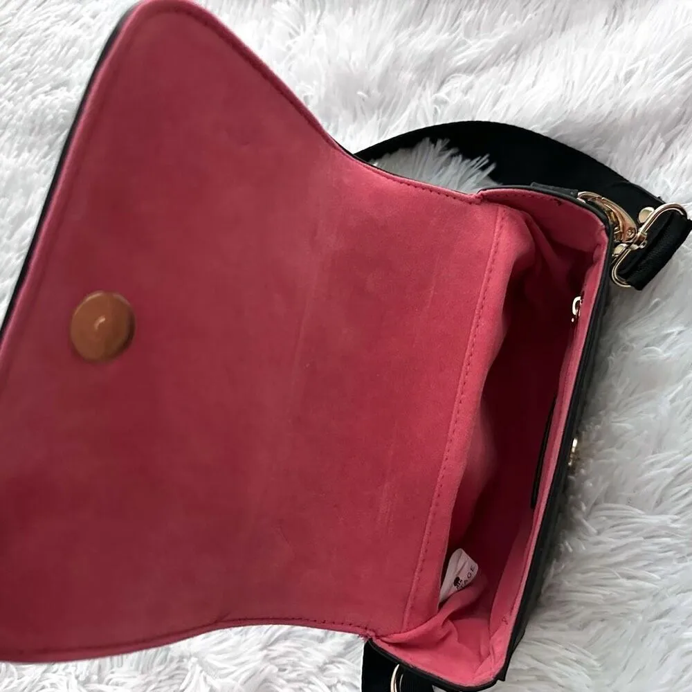 MONTAGE | Black Small Crossbody Travel Eco Convertible Tote Gold Hardware Zipper Black - Image 7