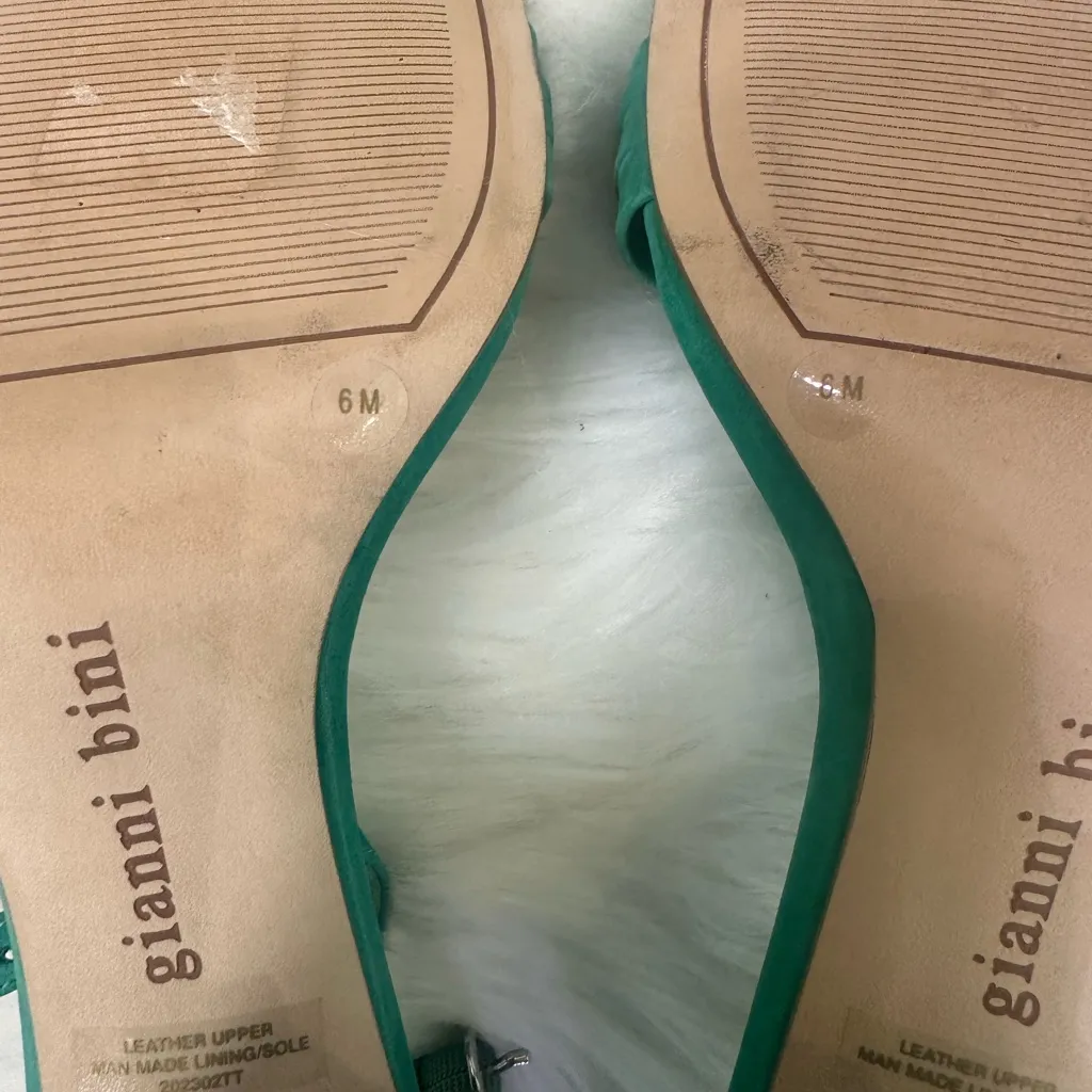 Gianni Bini Low Heel Sandal Ankle Strap Chunky Block Heeled Shoes Insole Green - Image 4