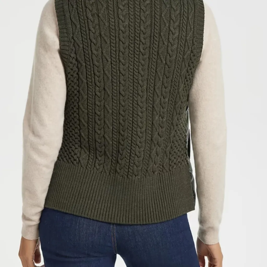 Anatomie Printed‎ Fallon Vest Cheetahflage/Army Green Size L - Image 3