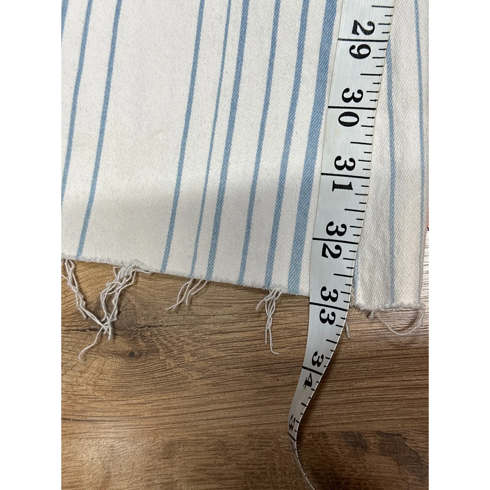 CELLO High Rise Flare Jeans Striped Light Wash Raw Hem Women's Size 09 - Image 7