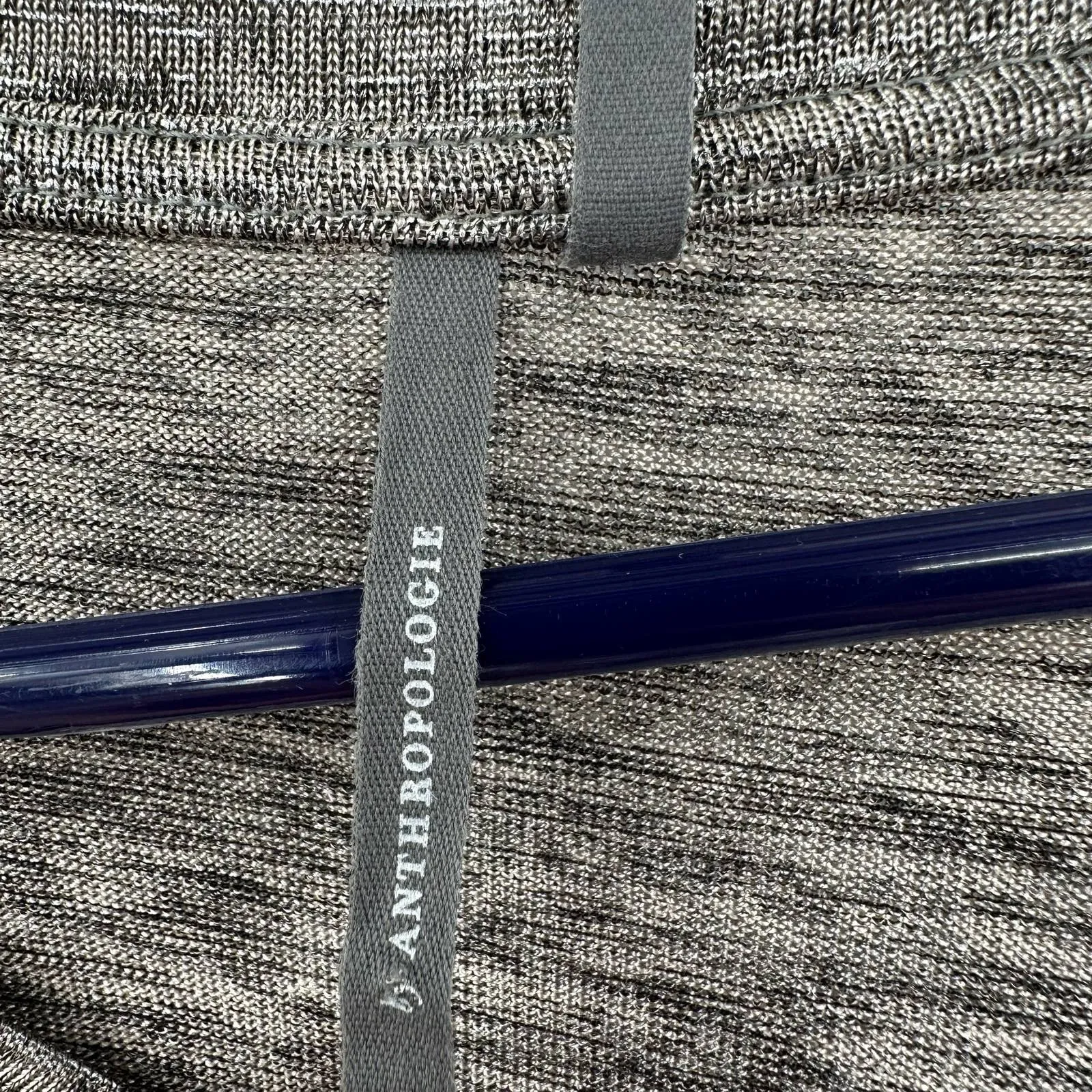 by Anthropologie size‎ XS short sleeve blouse gray metallic - Image 6