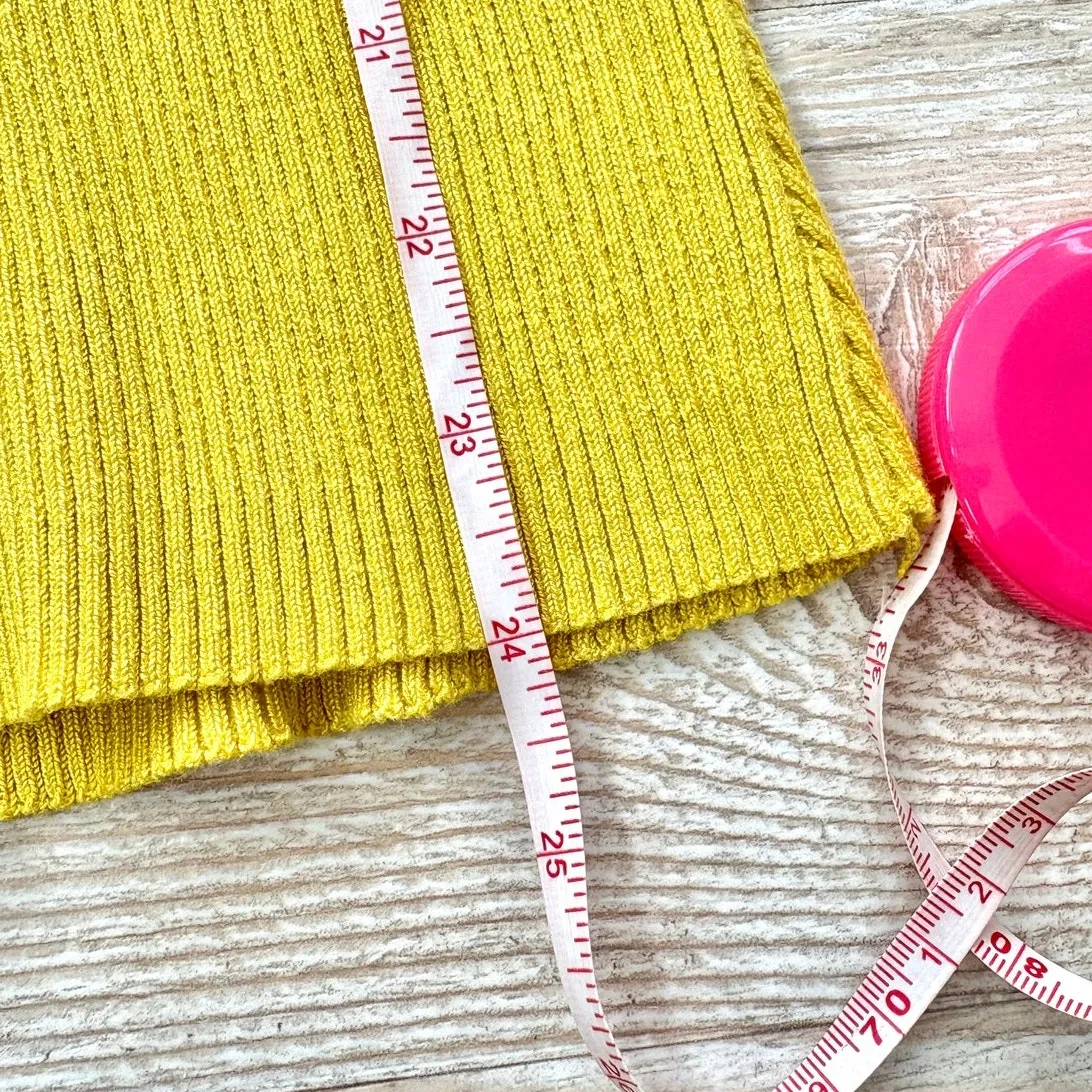 Anthropologie Sweetheart Ribbed Knit‎ Sweater | Chartreuse Size M - Image 7