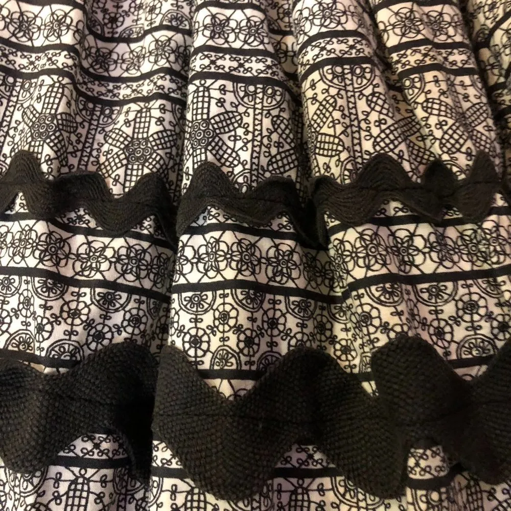 Vintage Ann Kelly of California Skirt Womens 2? Used Tassels Black Beige *Missin - Image 7