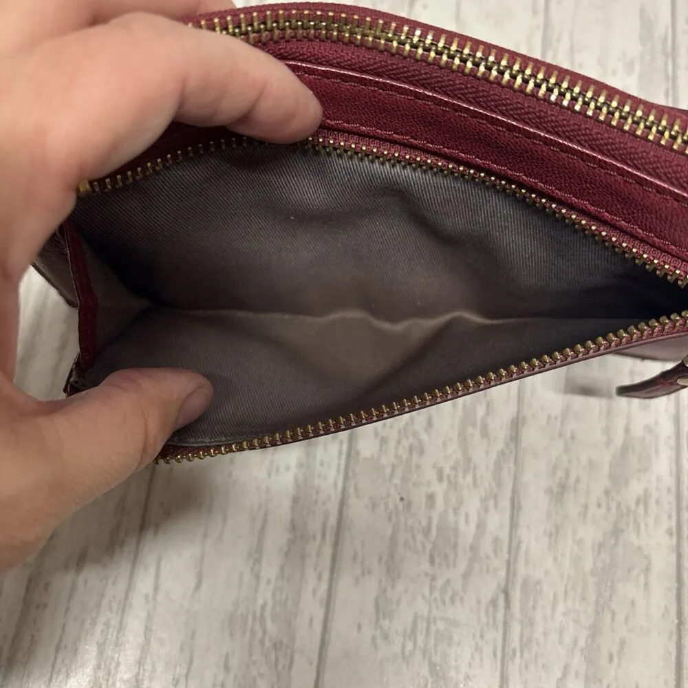 Fossil Red Leather Wristlet Wallet - Image 3