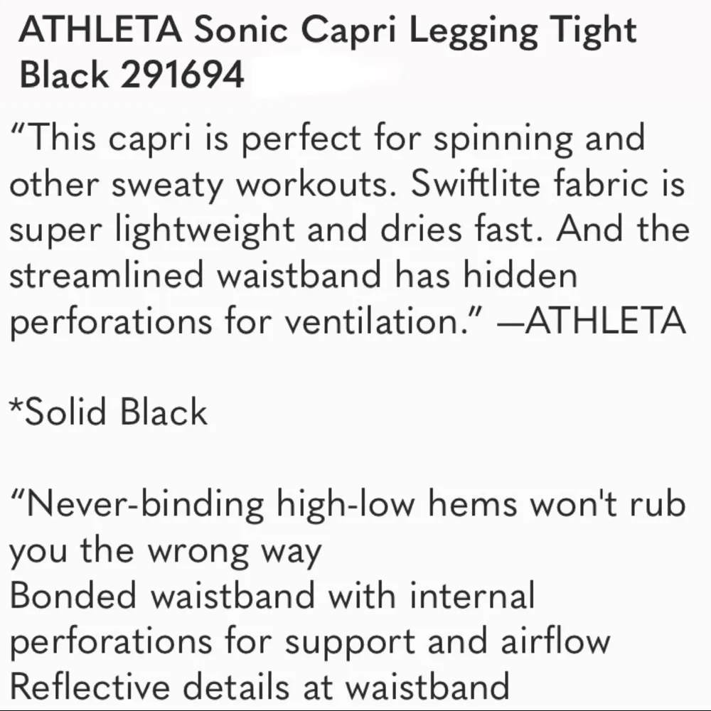 Athleta Black Sonic Reflective Seamless Leggings S - Image 11