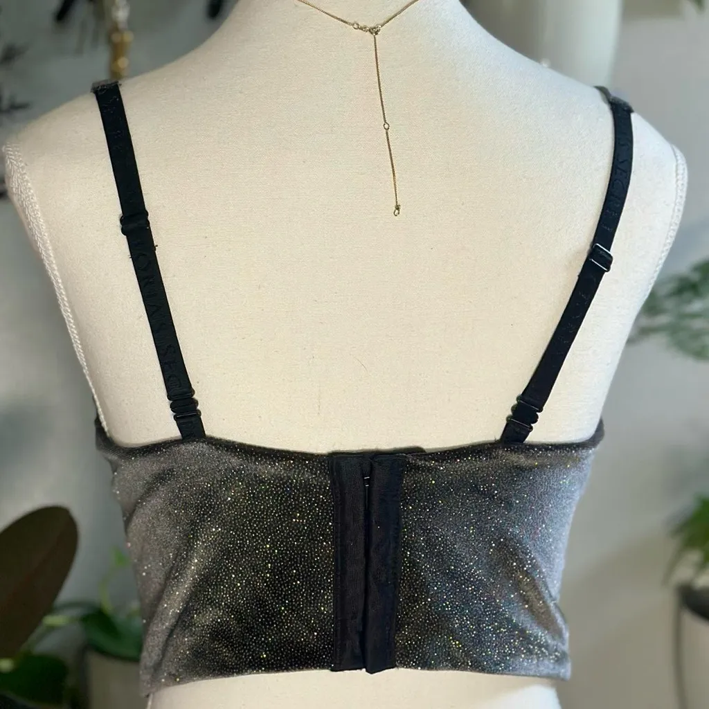 Victoria's Secret Black Sparkle Bustier - Image 3