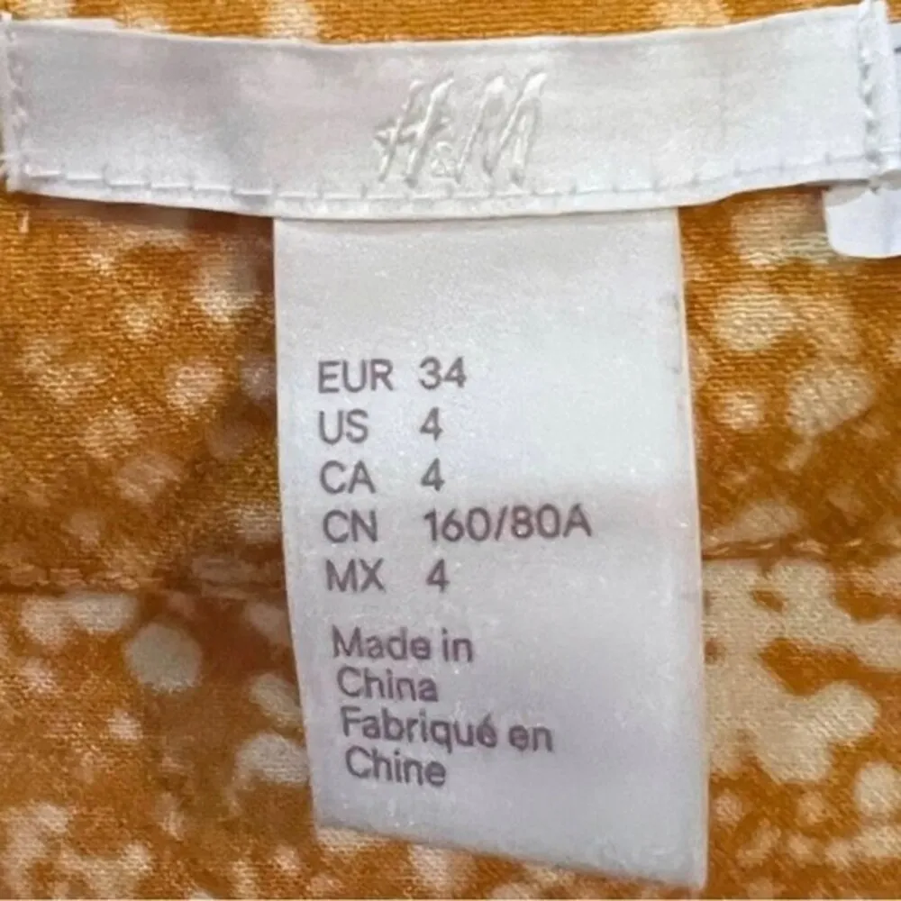 H&M mustard yellow long bell sleeve dress size 4 - Image 7