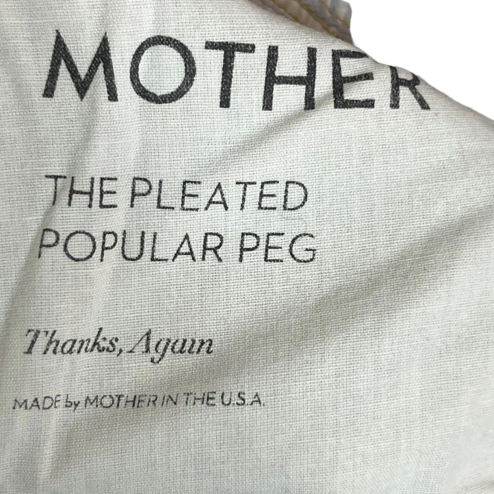 MOTHER Pleated Peg Jeans Thanks Again Wash Women’s Size 25 High Rise Cropped Blue - Image 14