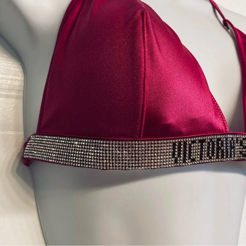 Victoria’s Secret Swim Shine Strap Triangle Bikini Top Size Large Halter Tie NEW - Image 2