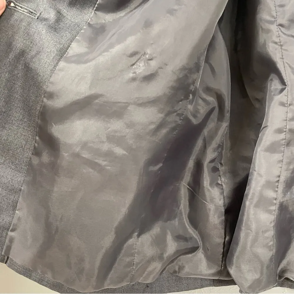 Nine West Grey Single Button Closure Classic Womens Blazer Jacket 16 Suit Work - Image 6