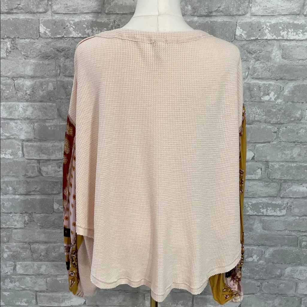 Free People We The Free Blossom Printed Balloon-Sleeve Thermal Sweater - Image 5