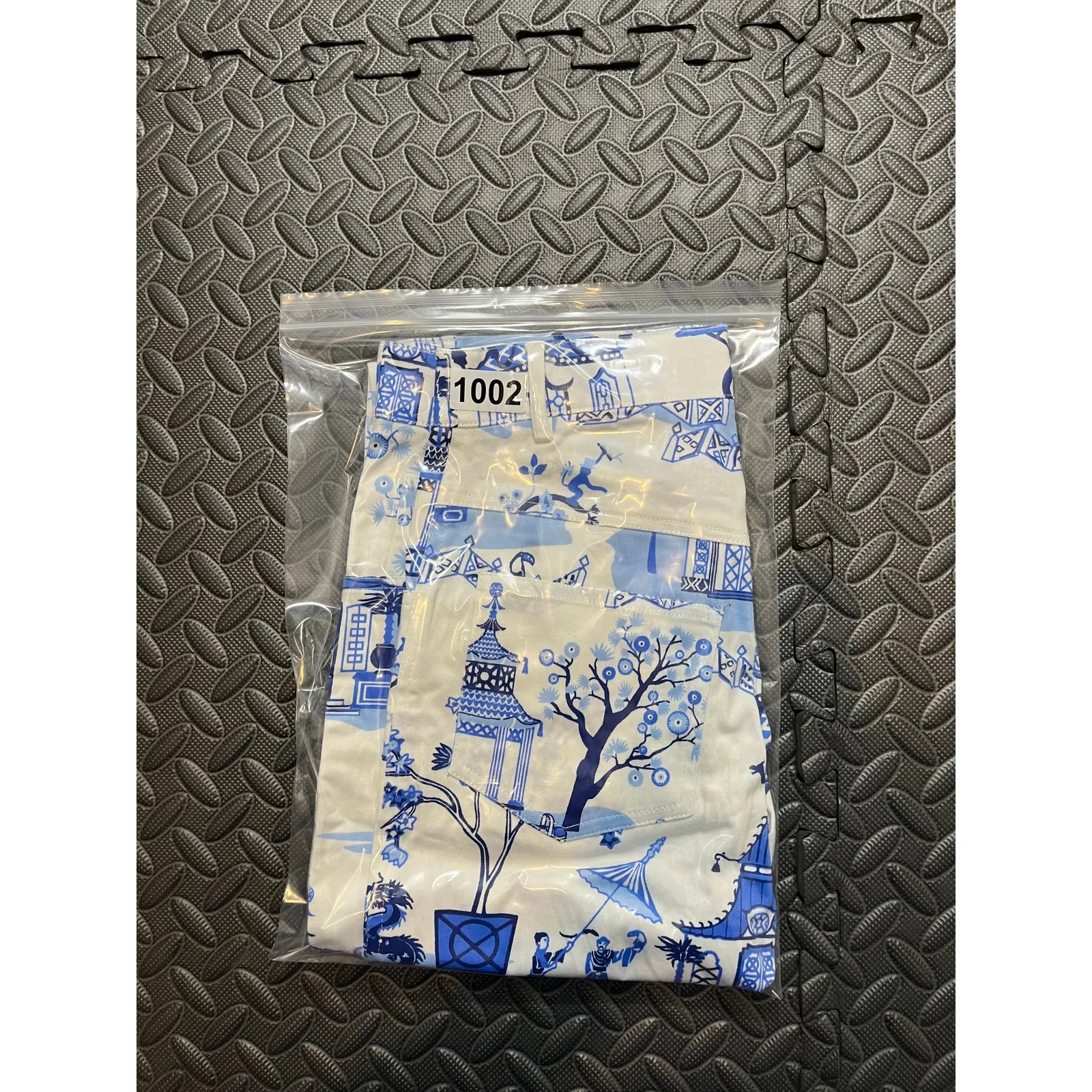 GRETCHEN SCOTT DESIGNS Pagoda Paradise Gripeless Jeans‎ SIZE XXS Shrimp Womens Blue - Image 9