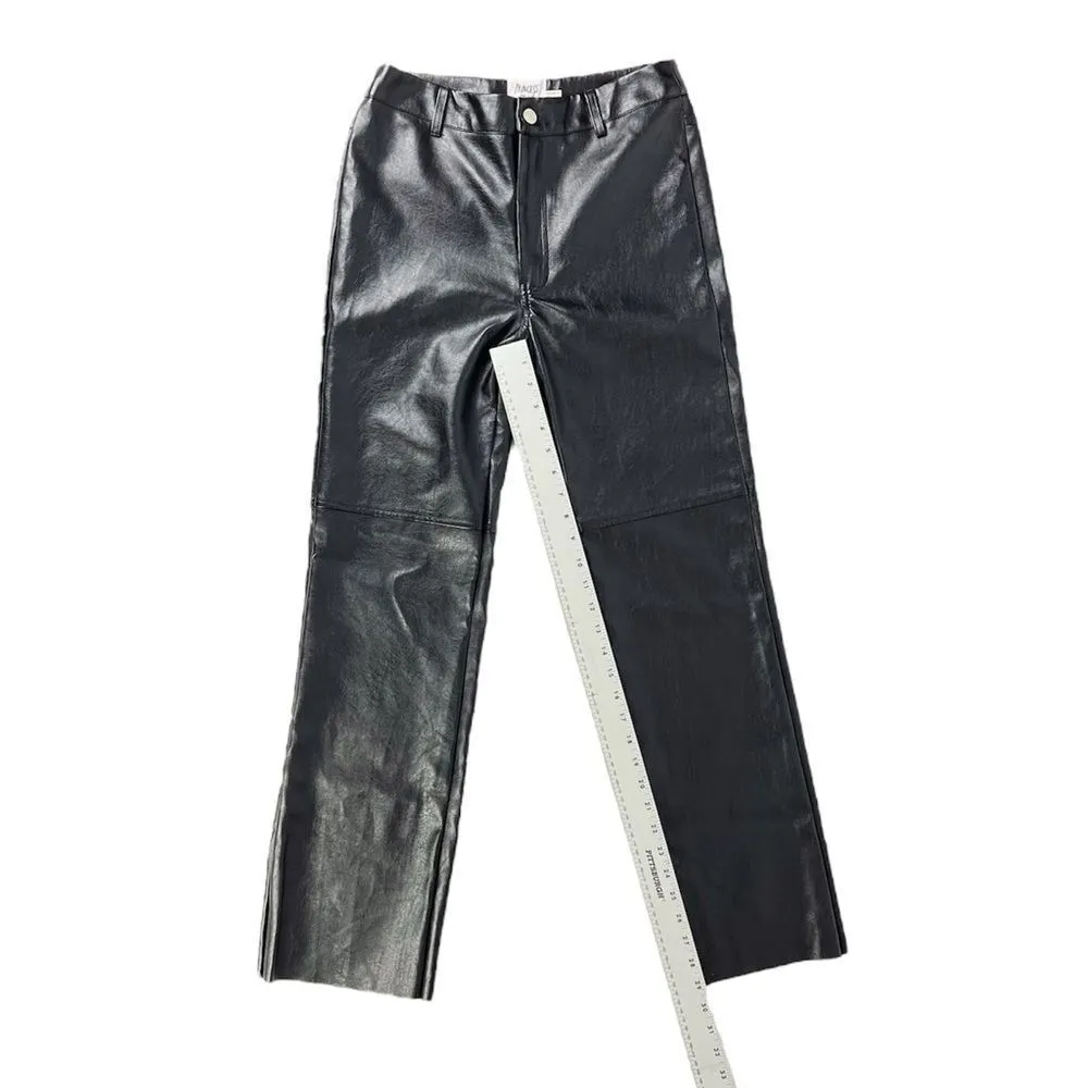 Princess Polly Macey Black Faux Leather Pants 6 - Image 6