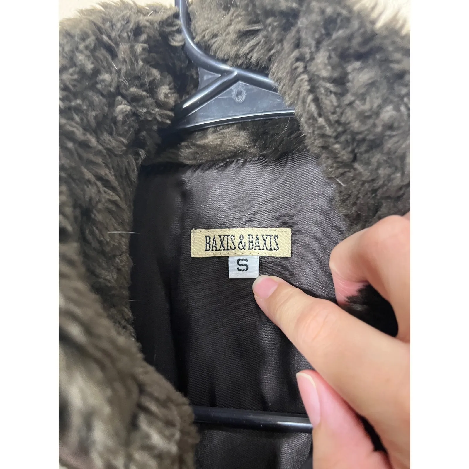 Vintage Baxis & Baxis Floral‎ Tapestry Vest Faux Fur Collar Toggle Closure Small Brown - Image 5