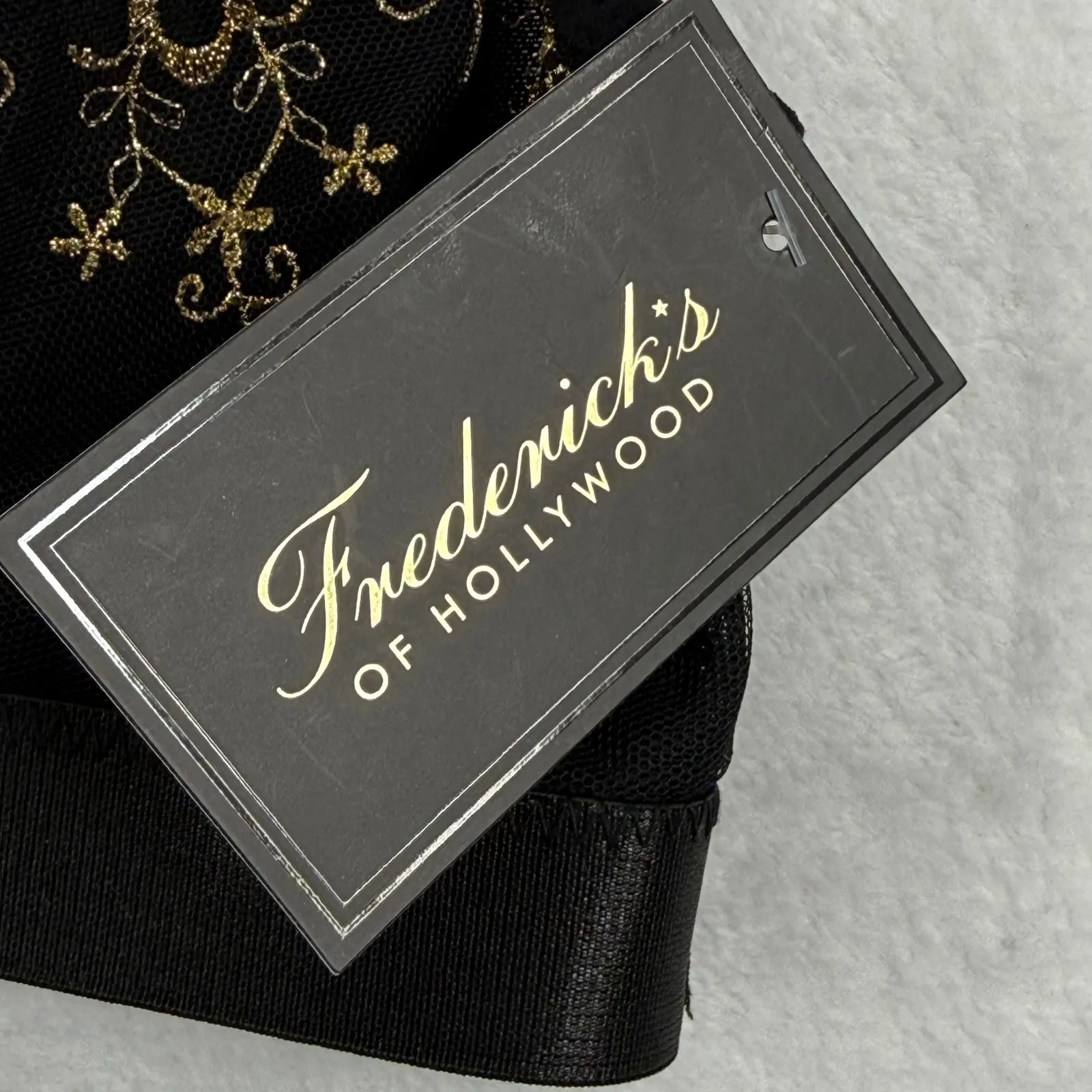 Fredericks of Hollywood Black Lace Embroidered Bra Bralette Style Mercedes Sz 32 - Image 3